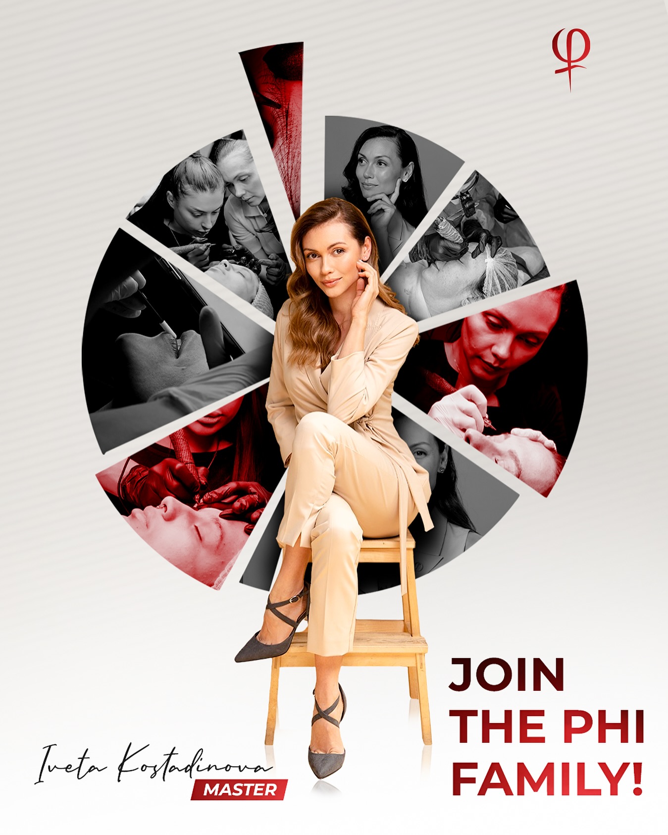 Iveta Kostadinova Master — join the PHI family campaign graphic