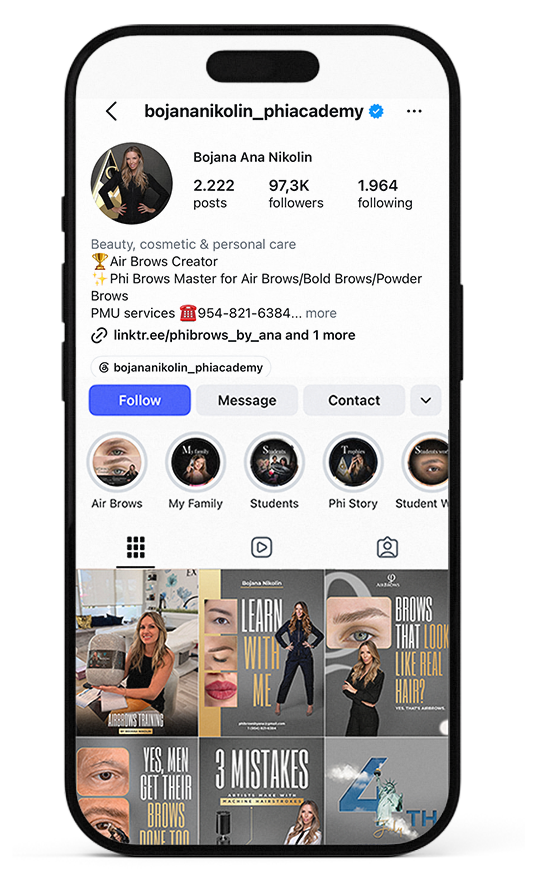 Bojana Nikolin Instagram profile we manage