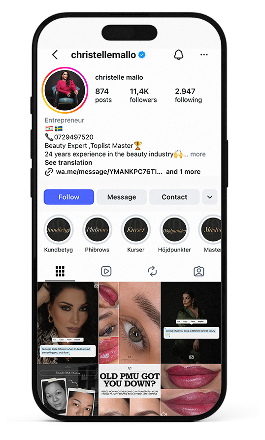 Christelle Mallo Instagram profile we manage
